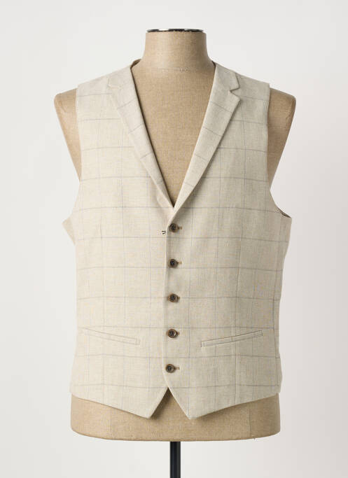 Gilet sans manche coupe cintrée beige ROY ROBSON homme