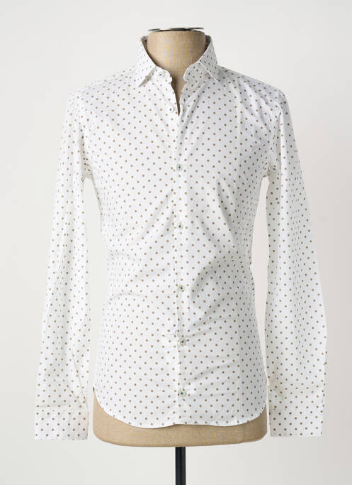 Chemise manches longues coupe cintrée blanc MANUEL RITZ homme