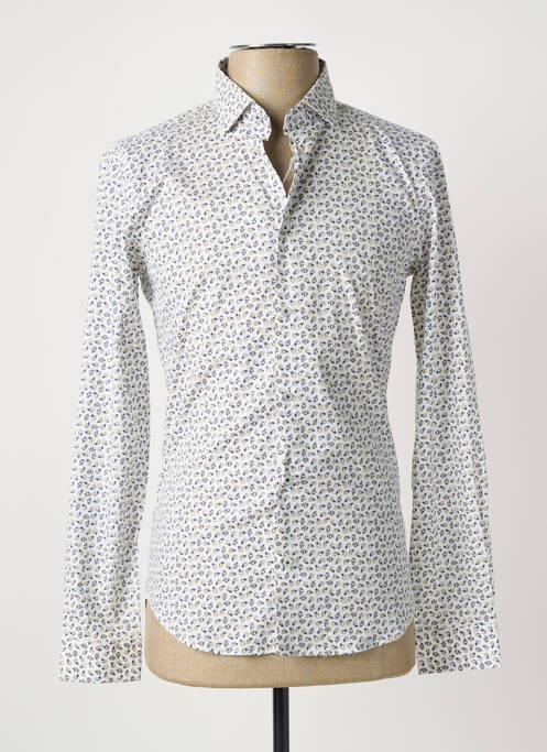 Chemise manches longues imprimé fantaisie blanc MANUEL RITZ homme