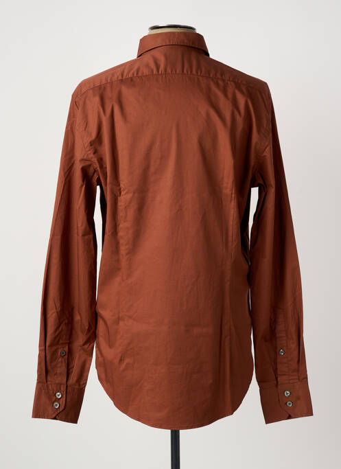 Chemise manches longues coupe cintrée marron VAN LAACK homme