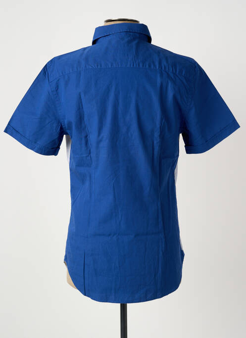 Chemise manches courtes coupe cintrée bleu CERRUTI 1881 homme