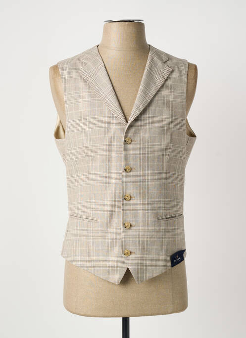 Gilet sans manche coupe cintrée beige SCABAL homme