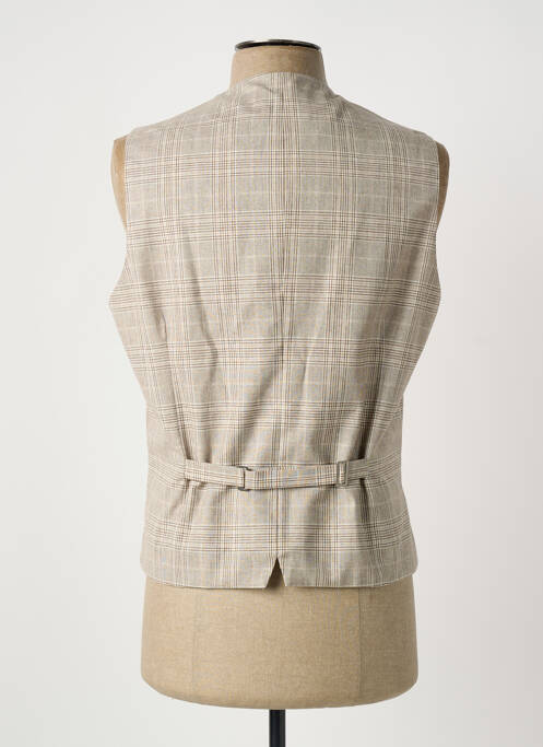 Gilet sans manche coupe cintrée beige SCABAL homme