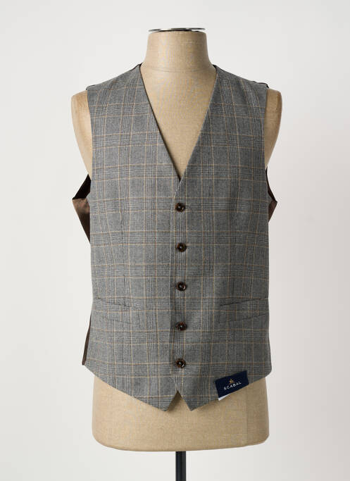 Gilet sans manche coupe cintrée gris SCABAL homme
