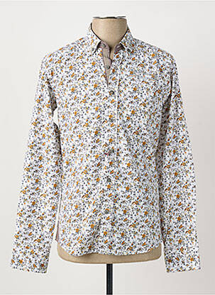 Chemise manches longues imprimé fleurs jaune BLACK WELLIS homme