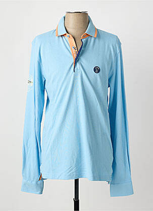 Polo manches longues manches longues bleu LA SQUADRA homme