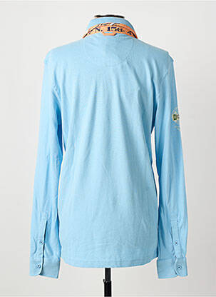 Polo manches longues manches longues bleu LA SQUADRA homme