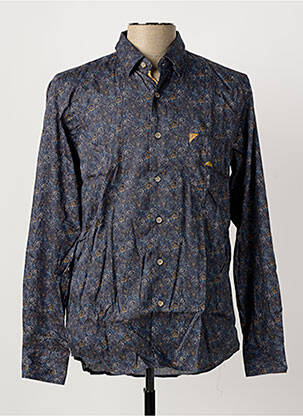 Chemise manches longues imprimé fantaisie bleu DARIO BELTRAN homme