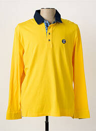 Polo tissage jersey sans manche jaune LA SQUADRA homme