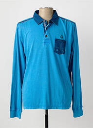 Polo manches longues manches longues bleu MONTE CARLO homme