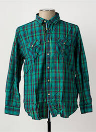 Chemise manches longues poches vert MONTE CARLO homme
