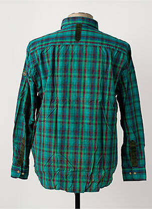 Chemise manches longues imprimé carreaux vert MONTE CARLO homme