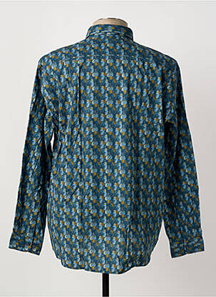 Chemise manches longues imprimé fantaisie bleu PIERRE CARDIN homme