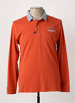 Polo manches longues manches longues orange LA SQUADRA homme