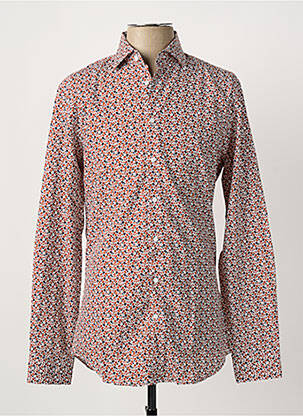 Chemise manches longues marron SEIDEN STICKER homme