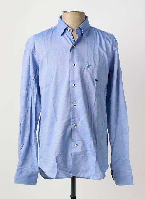 Chemise manches longues coupe cintrée bleu DARIO BELTRAN homme