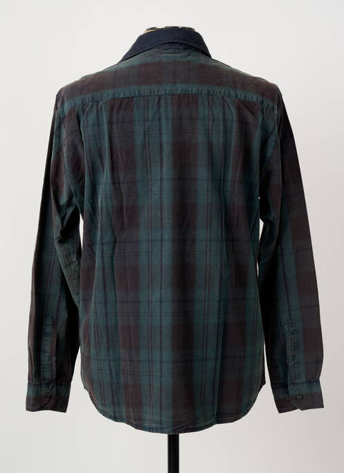 Chemise manches longues imprimé écossais gris MONTE CARLO homme