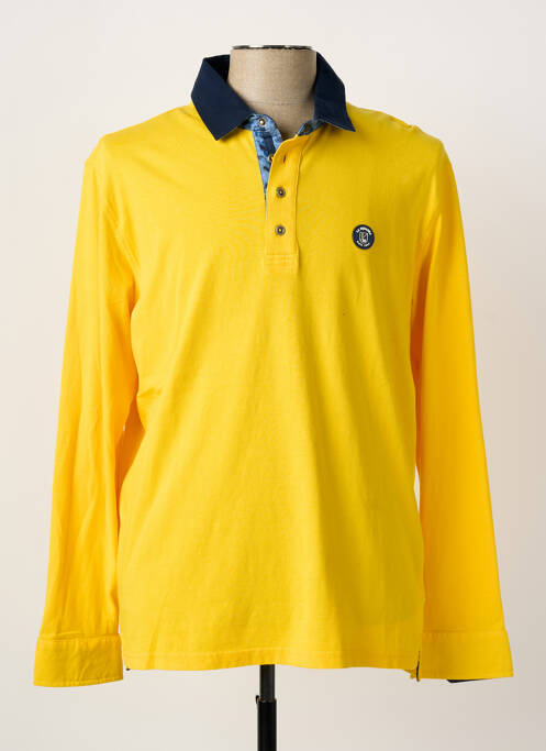 Polo tissage jersey sans manche jaune LA SQUADRA homme