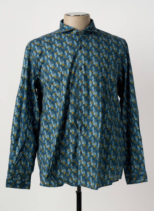 Chemise manches longues imprimé fantaisie bleu PIERRE CARDIN homme