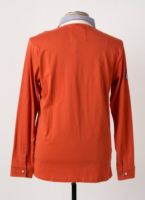 Polo manches longues manches longues orange LA SQUADRA homme