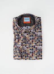 Chemise manches longues imprimé fantaisie gris DARIO BELTRAN homme