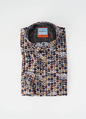 Chemise manches longues imprimé fantaisie gris DARIO BELTRAN homme