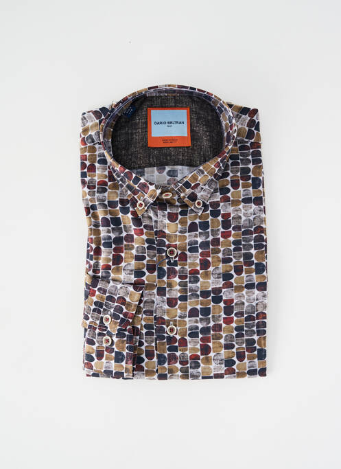 Chemise manches longues imprimé fantaisie gris DARIO BELTRAN homme