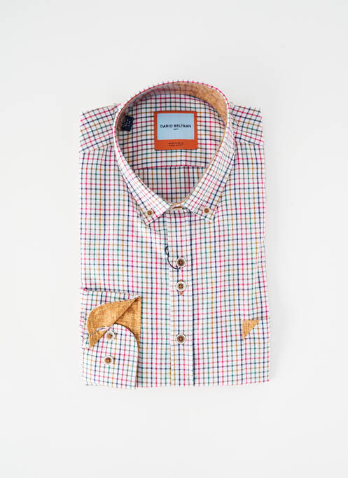 Chemise manches longues coupe droite blanc DARIO BELTRAN homme