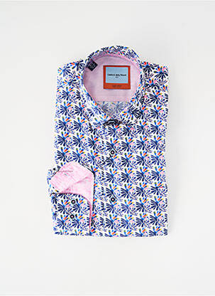 Chemise manches longues imprimé fantaisie bleu DARIO BELTRAN homme