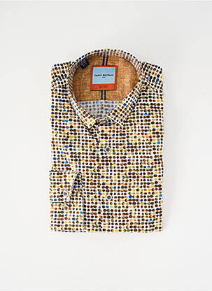 Chemise manches longues beige DARIO BELTRAN homme