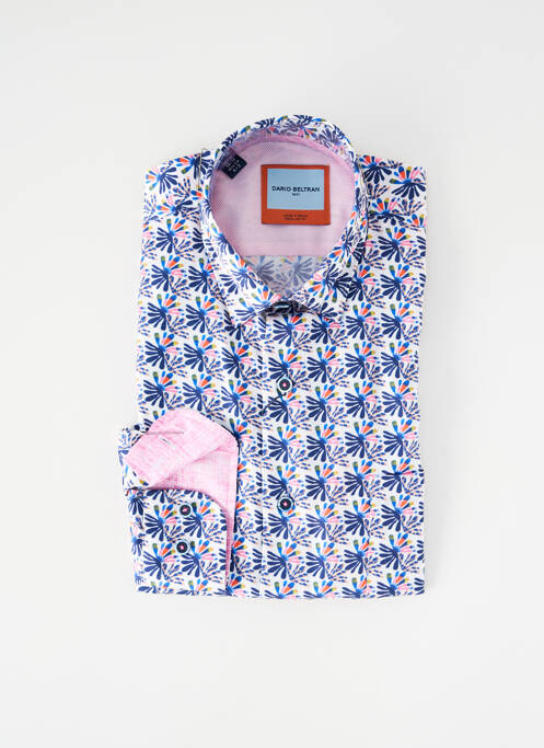 Chemise manches longues imprimé fantaisie bleu DARIO BELTRAN homme