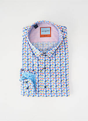 Chemise manches longues imprimé fantaisie bleu DARIO BELTRAN homme