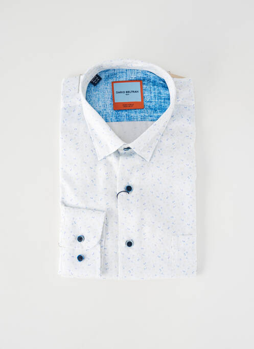 Chemise manches longues imprimé fantaisie blanc DARIO BELTRAN homme