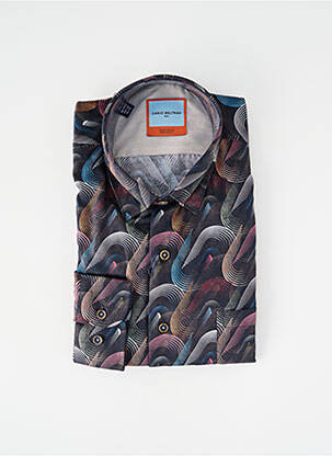 Chemise manches longues imprimé fantaisie gris DARIO BELTRAN homme