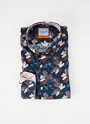 Chemise manches longues imprimé fantaisie bleu DARIO BELTRAN homme