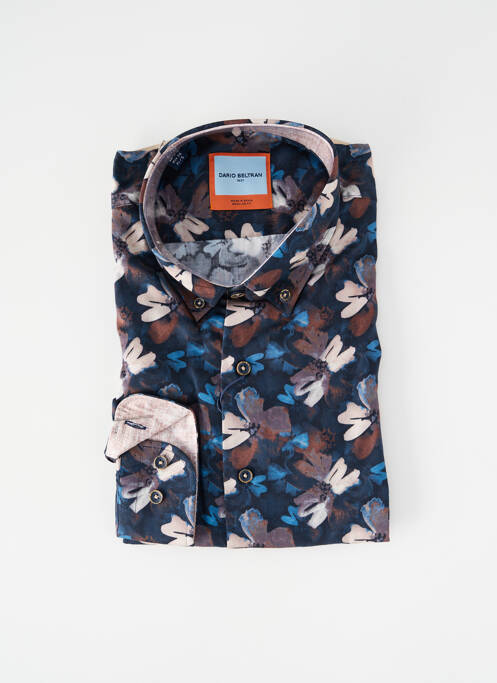 Chemise manches longues imprimé fantaisie bleu DARIO BELTRAN homme