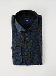 Chemise manches longues imprimé fantaisie bleu SEIDEN STICKER homme