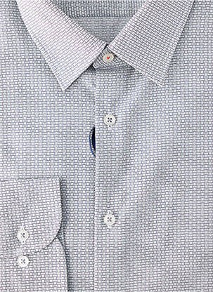 Chemise manches longues imprimé fantaisie gris DIGEL homme