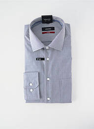 Chemise manches longues coupe cintrée bleu SEIDEN STICKER homme