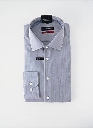 Chemise manches longues imprimé rayures bleu SEIDEN STICKER homme