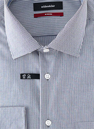Chemise manches longues coupe cintrée bleu SEIDEN STICKER homme