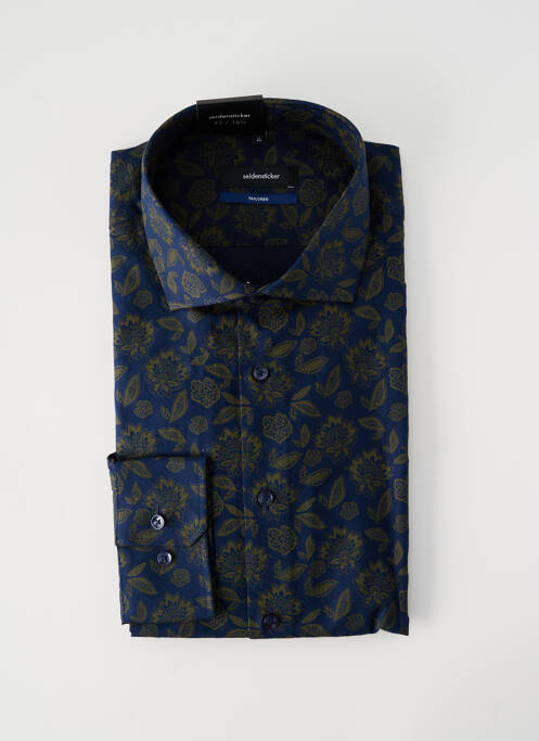 Chemise manches longues bleu SEIDEN STICKER homme