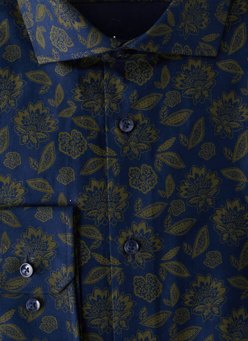 Chemise manches longues bleu SEIDEN STICKER homme