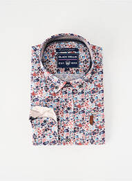 Chemise manches longues imprimé fantaisie bleu BLACK WELLIS homme
