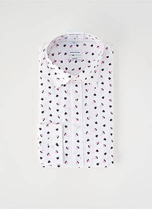 Chemise manches longues imprimé fantaisie blanc SEIDEN STICKER homme
