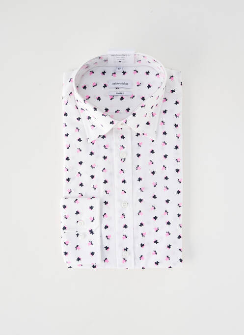 Chemise manches longues blanc SEIDEN STICKER homme