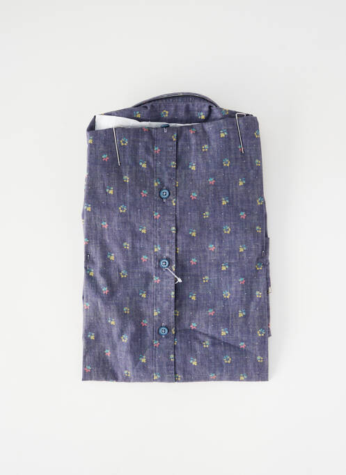 Chemise manches longues imprimé fantaisie bleu JUPITER homme