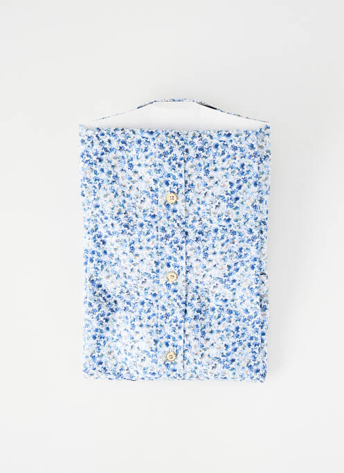 Chemise manches longues bleu BLACK WELLIS homme