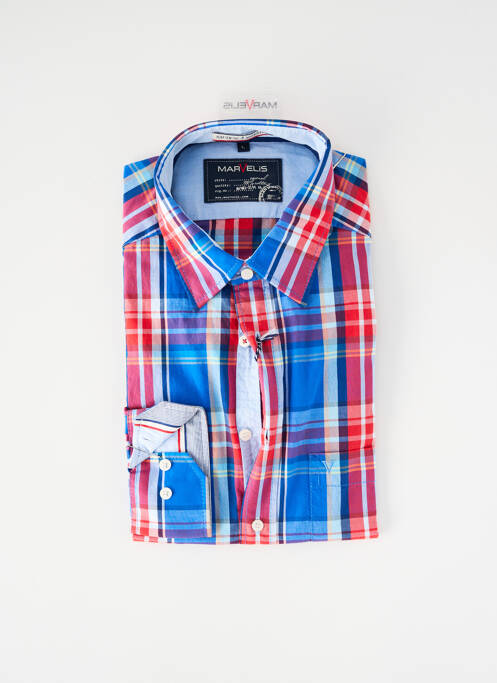 Chemise manches longues bleu MARVELIS homme