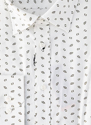 Chemise manches longues imprimé fantaisie blanc SEIDEN STICKER homme